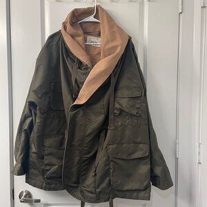 Zara Military Style Green and Brown Coat